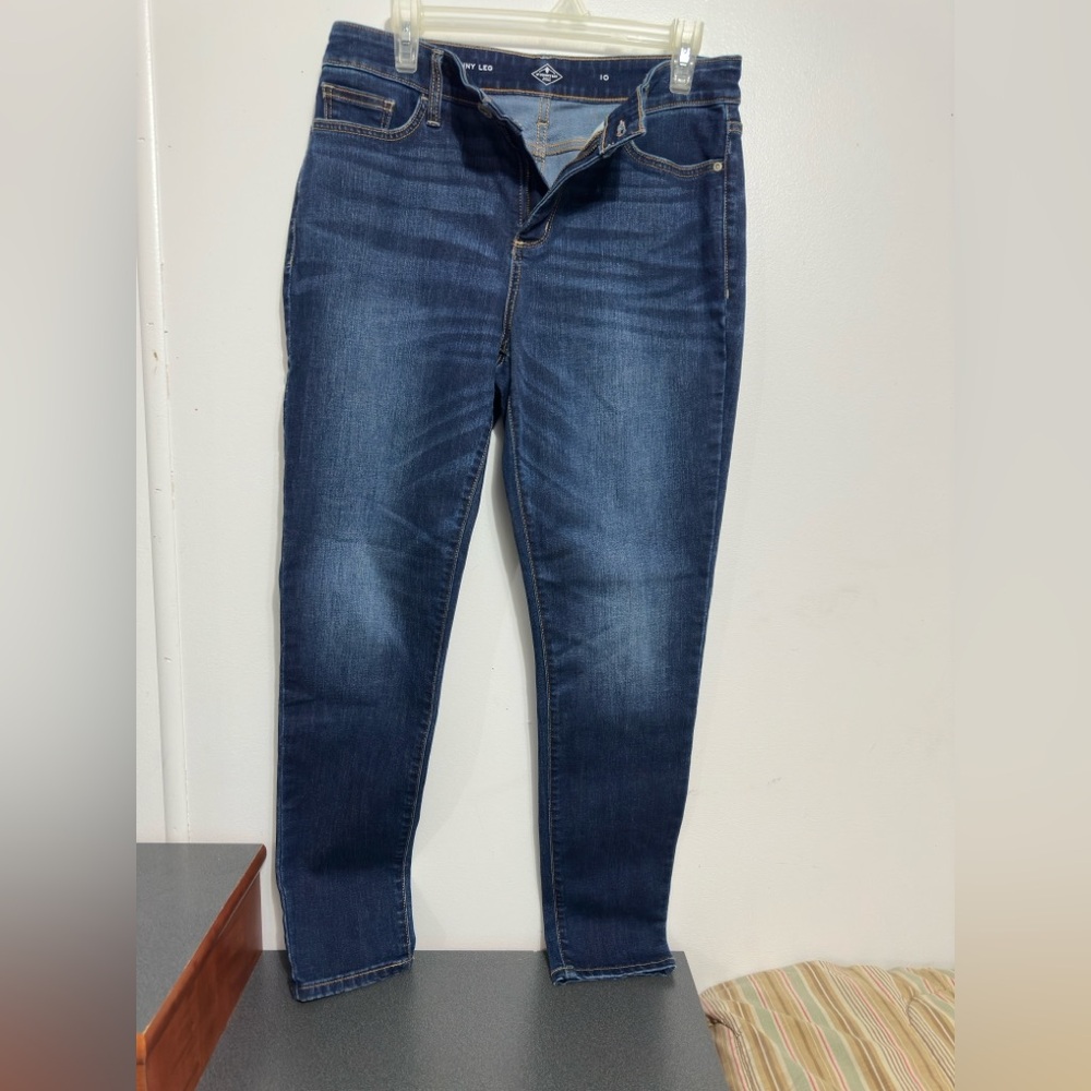 St. John's Bay Dark Blue Skinny Jeans - Picture 2 of 5